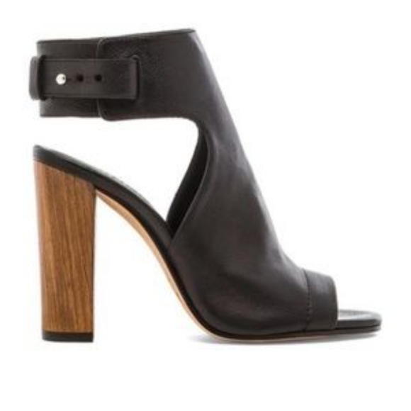 Vince Addie Leather Peep Toe Slingback Booties - Picture 2 of 16